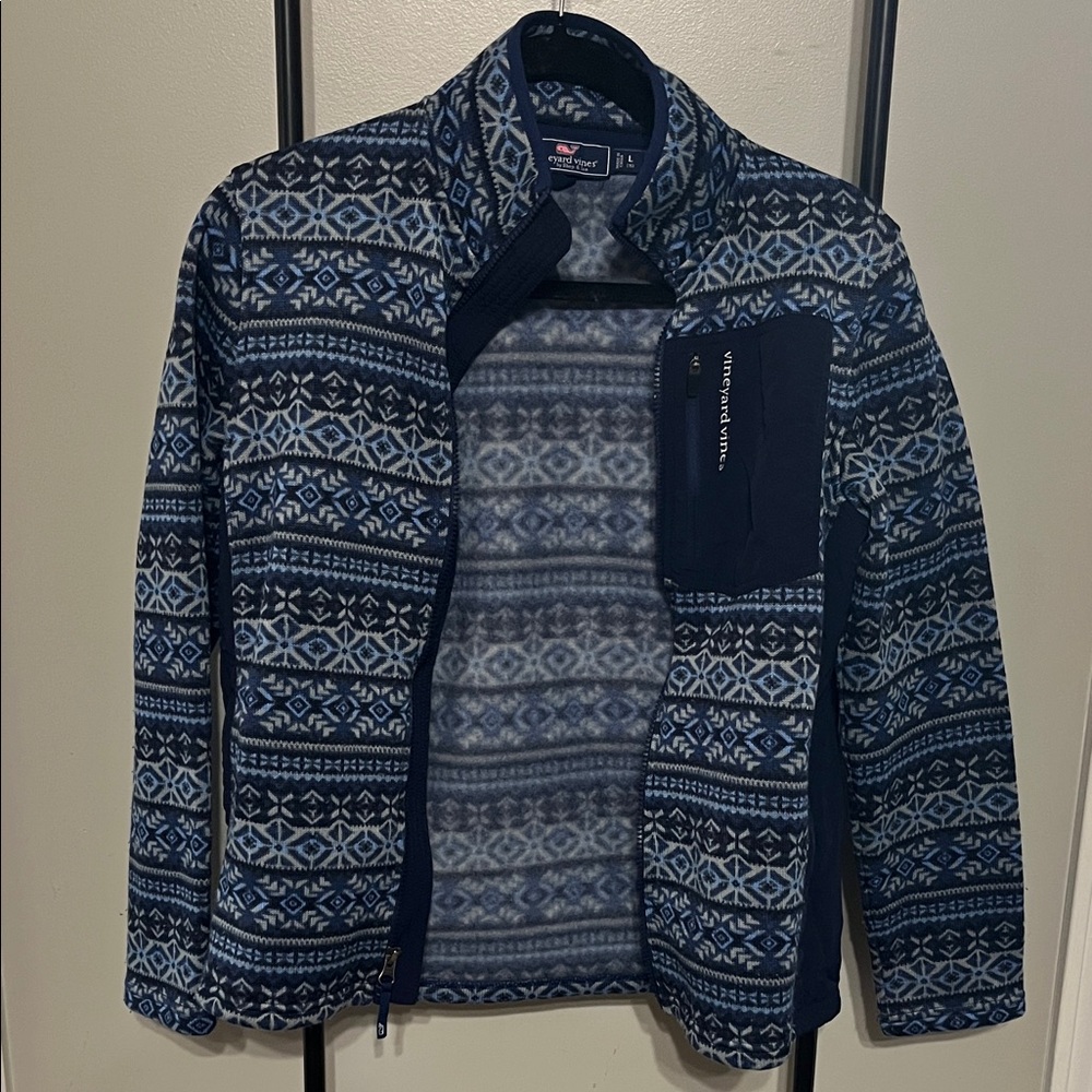 Vineyard Vines Blue Patterned Kids Jacket